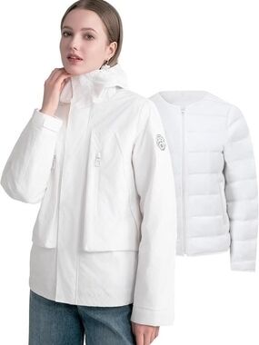 Women's White 2-in-1 Insulated Jacket